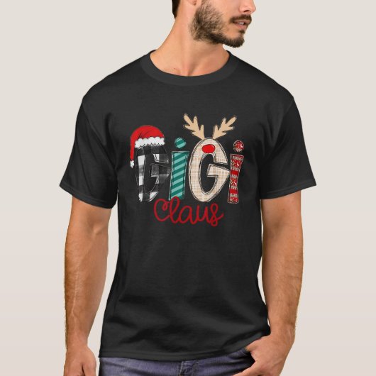 Christmas Gigi Claus Niedlich Gigi mit Weihnachtsm T-Shirt (Vorderseite)