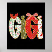 Christmas Gigi Coquette Holiday Grandma Poster (Vorne)