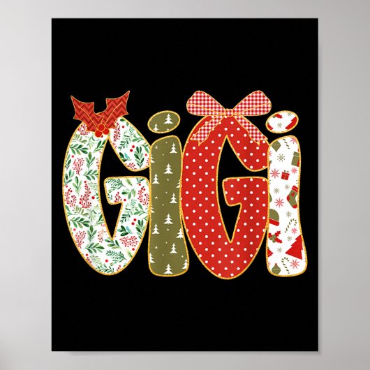 Christmas Gigi Coquette Holiday Grandma Poster (Vorne)