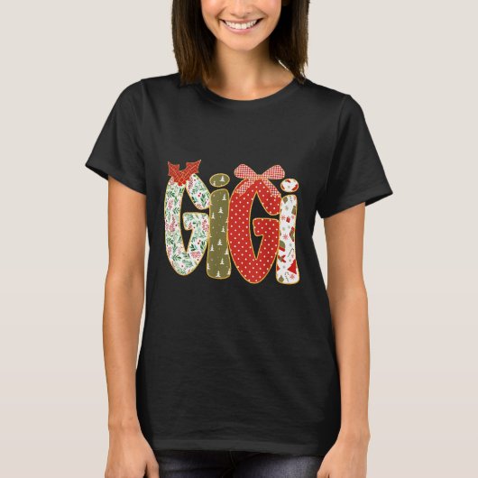 Christmas Gigi Coquette Holiday Grandma T-Shirt (Vorderseite)