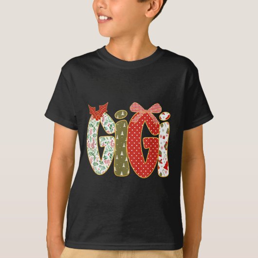 Christmas Gigi Coquette Holiday Grandma T-Shirt (Vorderseite)
