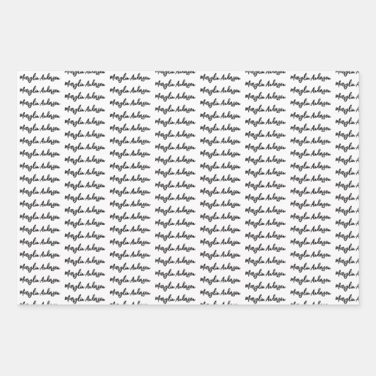 CHRISTMAS GINGER BREAD HOUSE CUSTOM MONOGRAM GESCHENKPAPIER SET (Vorderseite 3)