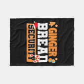 Christmas Ginger Bread Man Dads Cookie Baking Crew Fleecedecke (Vorderseite (Horizontal))