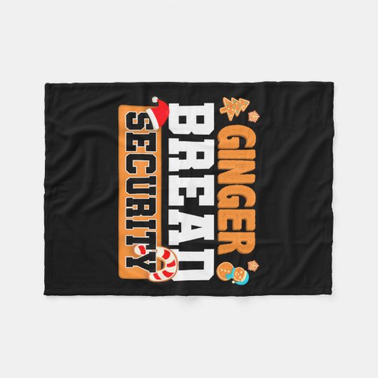 Christmas Ginger Bread Man Dads Cookie Baking Crew Fleecedecke (Vorderseite (Horizontal))