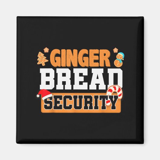 Christmas Ginger Bread Man Dads Cookie Baking Crew Magnet (Vorne)