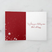 Christmas Ginger Cat n Snowflakes Feiertagskarte (Innenseite)