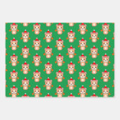 Christmas Ginger Tabby Cat Geschenkpapier Set (Vorderseite 2)