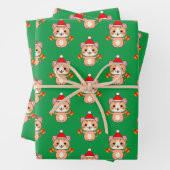 Christmas Ginger Tabby Cat Geschenkpapier Set (Beispiel)