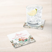 Christmas Gingerbread Baby Shower Rechteckiger Pappuntersetzer (Vor Ort)