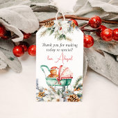 Christmas Gingerbread Baby Shower Thank You Favor Geschenkanhänger