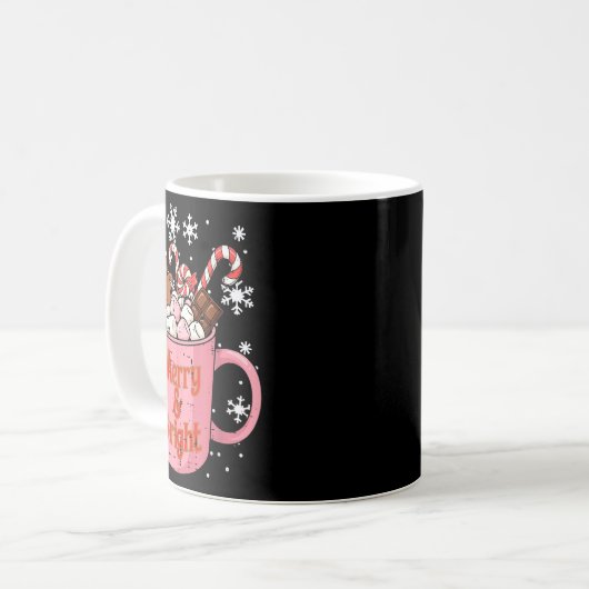 Christmas Gingerbread Cocoa Merry Bright Xmas Wome Kaffeetasse (Vorderseite Links)