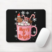 Christmas Gingerbread Cocoa Merry Bright Xmas Wome Mousepad (Mit Mouse)