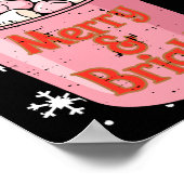 Christmas Gingerbread Cocoa Merry Bright Xmas Wome Poster (Ecke)