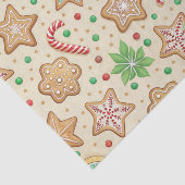 CHRISTMAS GINGERBREAD COOKIE AND CANDY CANES SEIDENPAPIER (Ausschnitt)