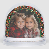 Christmas Gingerbread Cookie Custom Photo & Text Schneekugeln (Vorderseite)