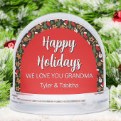 Christmas Gingerbread Cookie Custom Photo & Text Schneekugeln