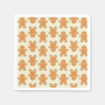Christmas Gingerbread Cookie Party Napkins