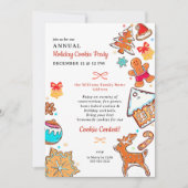 Christmas Gingerbread Cookie Swap Baking Contest Einladung (Vorderseite)