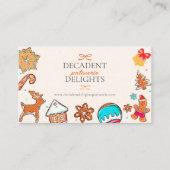 Christmas Gingerbread Cookies Bakery Opening Hours Visitenkarte (Vorderseite)