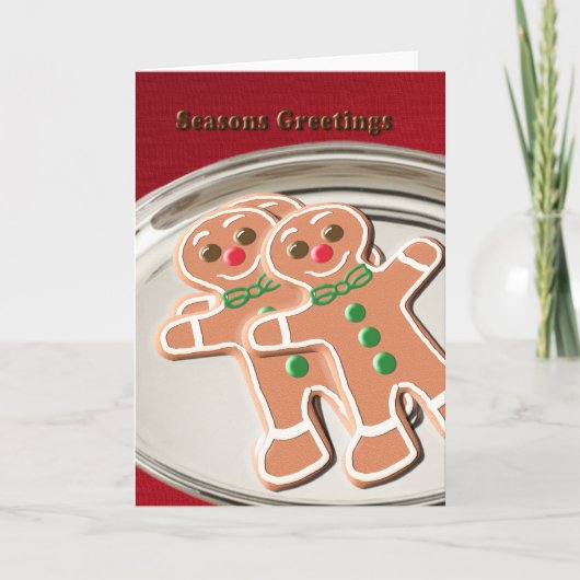 Christmas Gingerbread Cookies Holiday Card Feiertagskarte (Vorderseite)