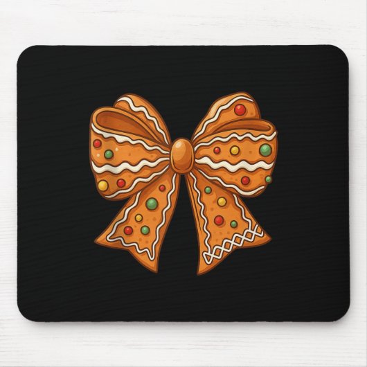 Christmas Gingerbread Coquette Bow Xmas For Men Wo Mousepad (Vorne)