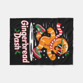 Christmas Gingerbread Dash Running Runner Xmas Mar Fleecedecke (Vorderseite (Horizontal))