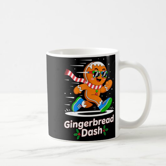 Christmas Gingerbread Dash Running Runner Xmas Mar Kaffeetasse (Rechts)