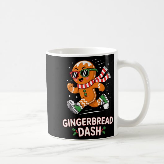 Christmas Gingerbread Dash Running Runner Xmas Mar Kaffeetasse (Rechts)