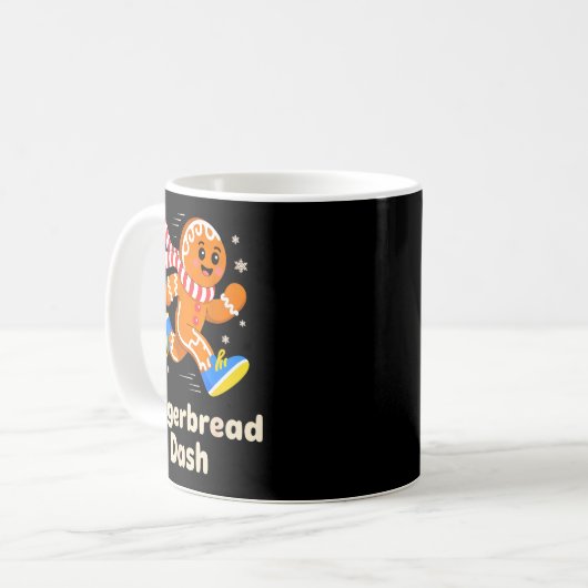 Christmas Gingerbread Dash Running Runner Xmas Mar Kaffeetasse (Vorderseite Links)