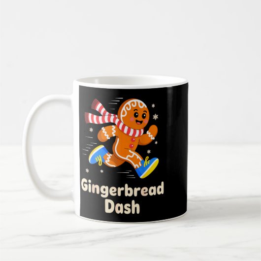 Christmas Gingerbread Dash Running Runner Xmas Mar Kaffeetasse (Links)