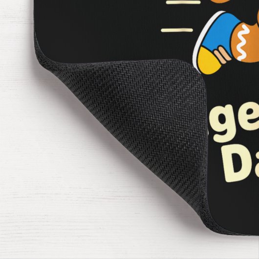 Christmas Gingerbread Dash Running Runner Xmas Mar Mousepad (Ecke)