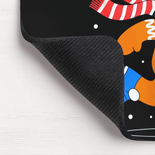 Christmas Gingerbread Dash Running Runner Xmas Mar Mousepad (Ecke)