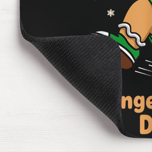 Christmas Gingerbread Dash Running Runner Xmas Mar Mousepad (Ecke)