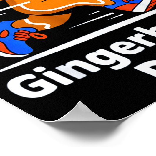 Christmas Gingerbread Dash Running Runner Xmas Mar Poster (Ecke)