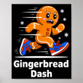 Christmas Gingerbread Dash Running Runner Xmas Mar Poster (Vorne)