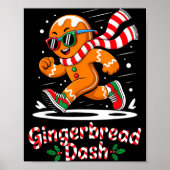 Christmas Gingerbread Dash Running Runner Xmas Mar Poster (Vorne)