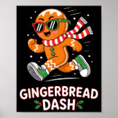Christmas Gingerbread Dash Running Runner Xmas Mar Poster (Vorne)