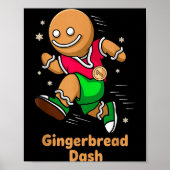 Christmas Gingerbread Dash Running Runner Xmas Mar Poster (Vorne)