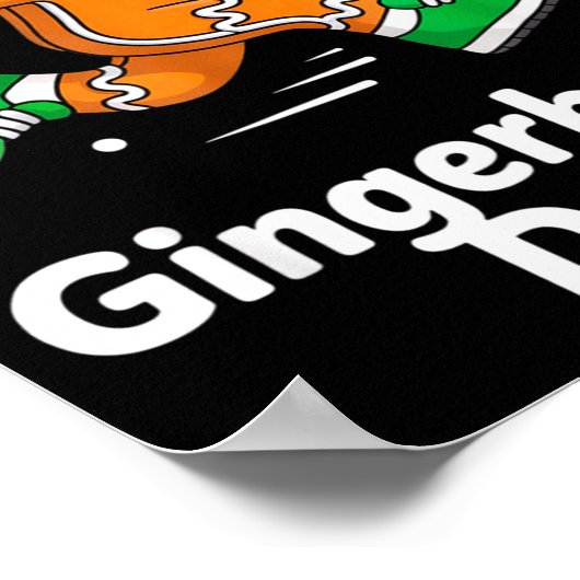 Christmas Gingerbread Dash Running Runner Xmas Mar Poster (Ecke)