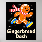 Christmas Gingerbread Dash Running Runner Xmas Mar Poster (Vorne)