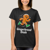 Christmas Gingerbread Dash Running Runner Xmas Mar T-Shirt (Vorderseite)