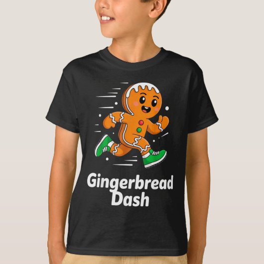 Christmas Gingerbread Dash Running Runner Xmas Mar T-Shirt (Vorderseite)