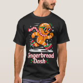Christmas Gingerbread Dash Running Runner Xmas Mar T-Shirt (Vorderseite)