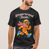 Christmas Gingerbread Dash Running Runner Xmas Mar T-Shirt (Vorderseite)