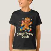 Christmas Gingerbread Dash Running Runner Xmas Mar T-Shirt (Vorderseite)