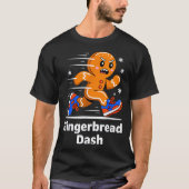 Christmas Gingerbread Dash Running Runner Xmas Mar T-Shirt (Vorderseite)