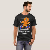 Christmas Gingerbread Dash Running Runner Xmas Mar T-Shirt (Vorne ganz)