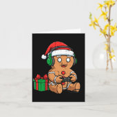 Christmas Gingerbread Gamer Xmas Gaming Boys Kids  Karte (Gelbe Blume)