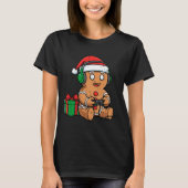 Christmas Gingerbread Gamer Xmas Gaming Boys Kids  T-Shirt (Vorderseite)