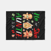 Christmas Gingerbread Gender Reveal He Or She Aunt Fleecedecke (Vorderseite (Horizontal))